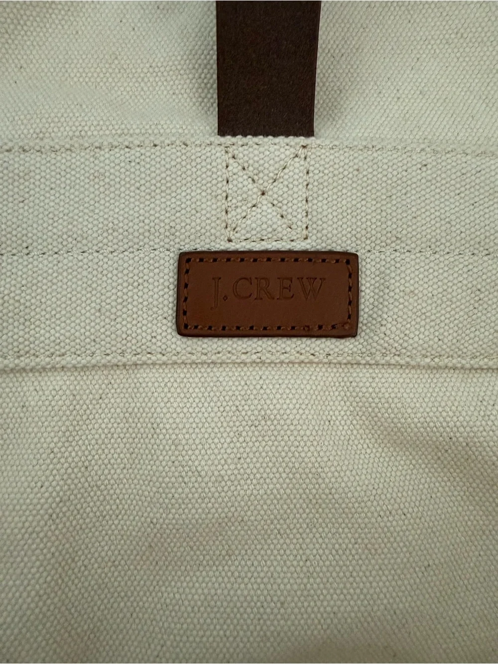 J Crew Dry Goods Canvas Messenger Bag Cotton Leather Shoulder Bag Metal clips